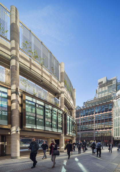 Broadgate development, London, exterior photograph. 1 of 23.