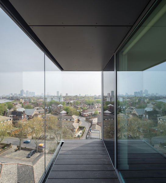 View through full height glazing over South London. 1 of 15.
