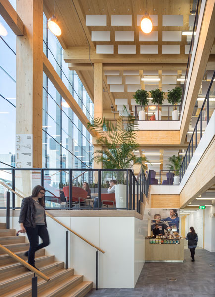 Photograph of view up through public atrium. 7 of 10.