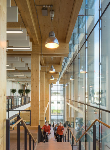 Interior photograph showing timber architecture in London. 9 of 10.