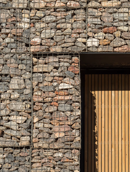 Gabion wall architectural detail photography. 10 of 14.