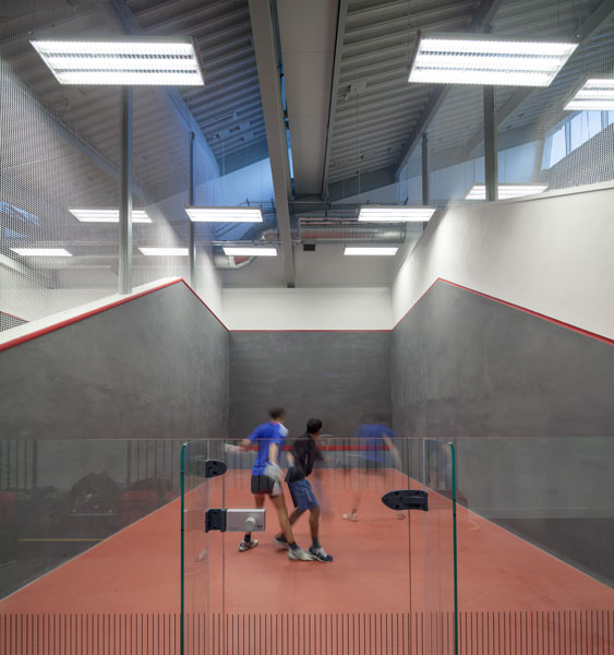 Interior photography of squash courts. 10 of 20