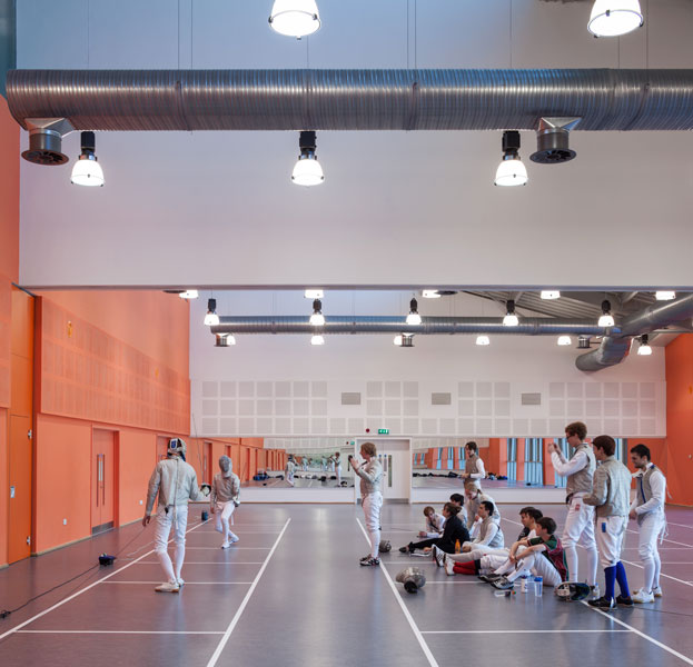 The upper level sports hall. 14 of 20