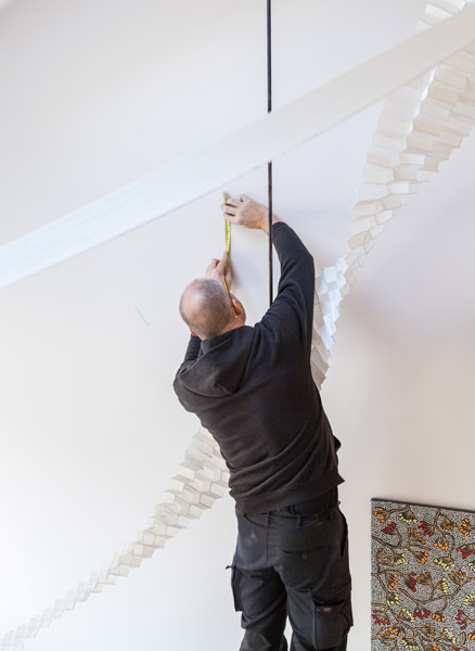 Installation of artworks by specialised installer, 03 of 18