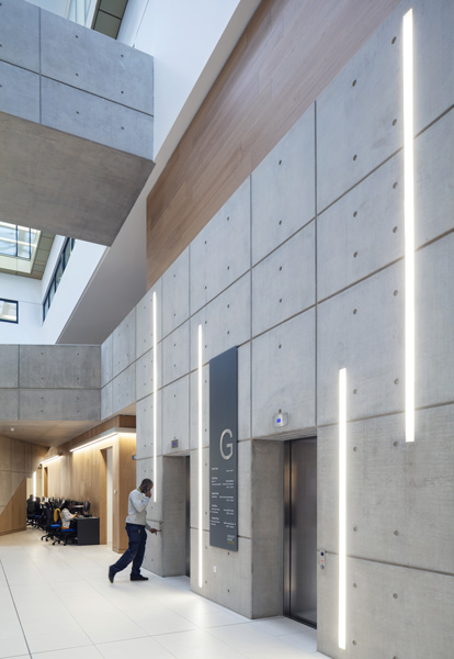 Interior concrete-clad lift core, 03 of 07