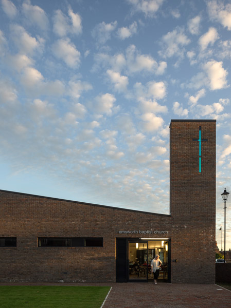 Church exterior featuring brick cladding, 04 of 07