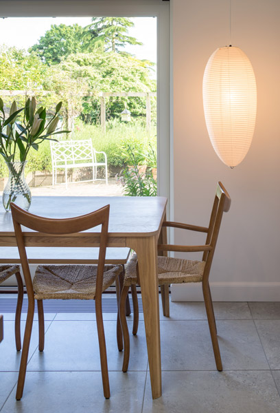 Kitchen table and chairs with feature light, 04 of 17