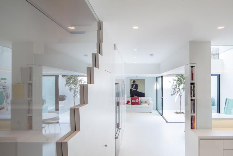 Photograph showing stair and living space, 04 of 20