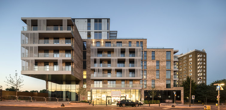 Dusk elevation photograph, 06 of 15