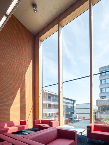 Library interior showing large windows, 06 of 07