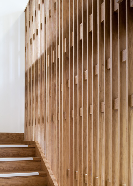 Stair tread and balustrade in timber, detail, 05 of 12