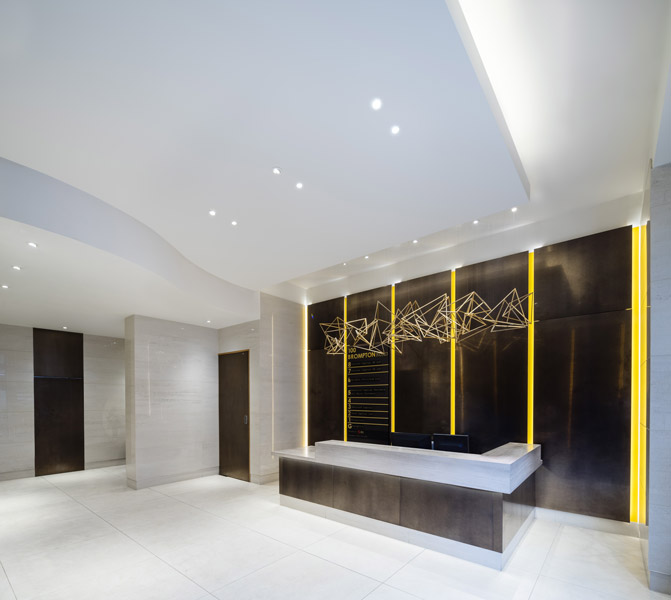 Interior lobby entrance with bespoke sculpture, 08 of 17