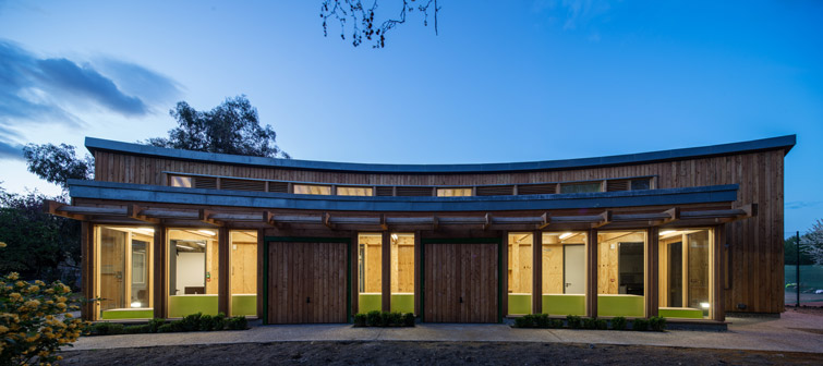 Dusk view of the facade, 09 of 16