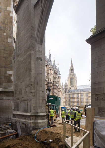 Triforium access tower pouring foundations, 12 of 27