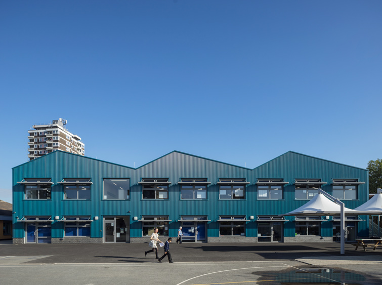 Exterior architectural photography of a school in London, 14 of 24