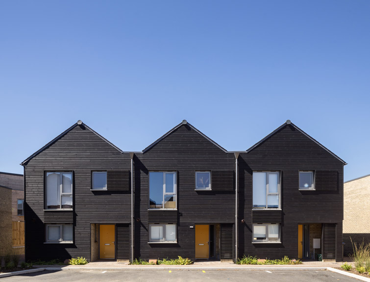Facade photograph showing stained timber facades, 14 of 18
