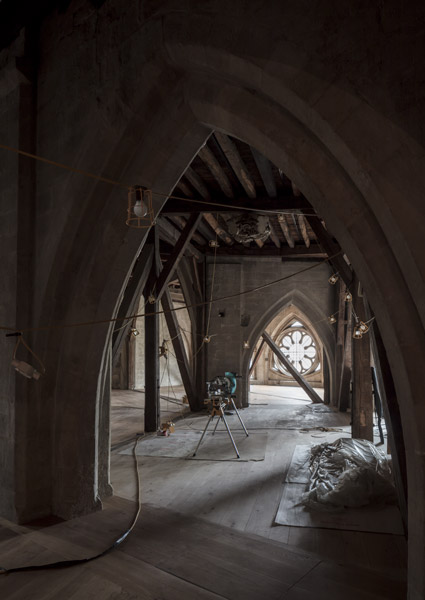 Photograph of the triforium showing the arches, 25 of 27