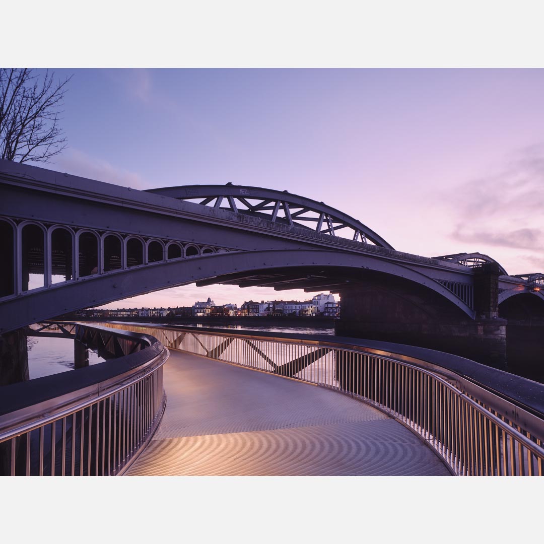 Dukes Meadows Bridge, London, by Moxon Architects