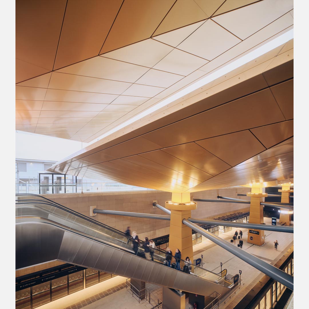 Luton Dart station photographed for Arup Architecture, London